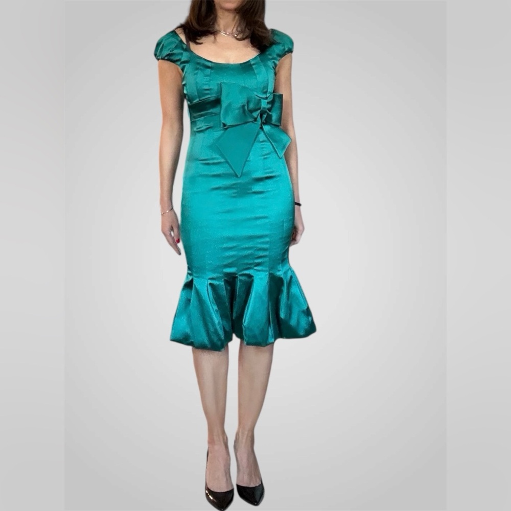 Karen Millen England Satin Bow Party Dress